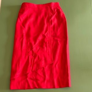 Louis Feraud red pencil skirt , size US6